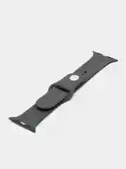 Хром силиконовый ремешок для Apple Watch 38-40-41 мм, 42-44-45 мм, размеры S, M, спортивный