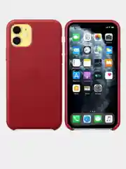 Красный кожаный чехол накладка для iPhone 11