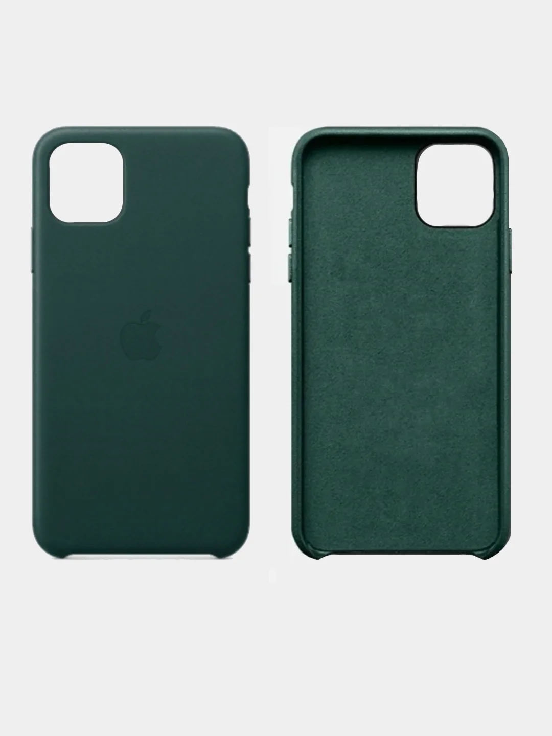 Тёмно-зелёный кожаный чехол накладка для iPhone 11