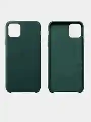 Тёмно-зелёный кожаный чехол накладка для iPhone 11