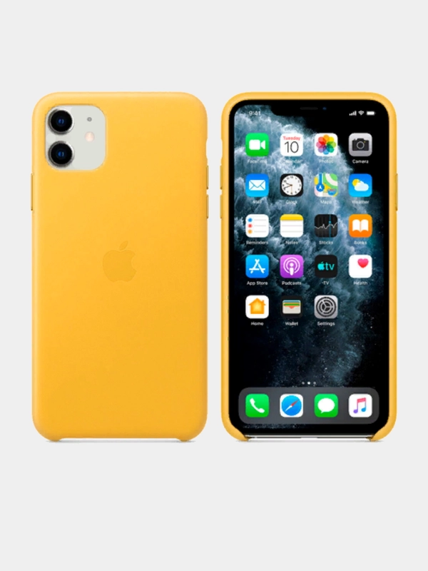 Кожаный чехол накладка для iPhone 11