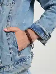 Оливковый мужской кожаный браслет, 17 видов