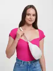 Белый сумка-бананка женская, через плечо