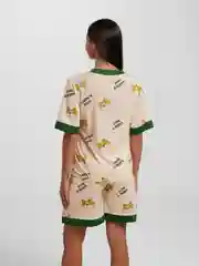Бежевый пижама,домашний комлект шорты и футболка