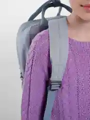 Серый меланж школьный, повседневный рюкзак