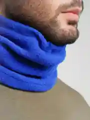 Синий флисовая шапка балаклава, снуд из тонкого флиса