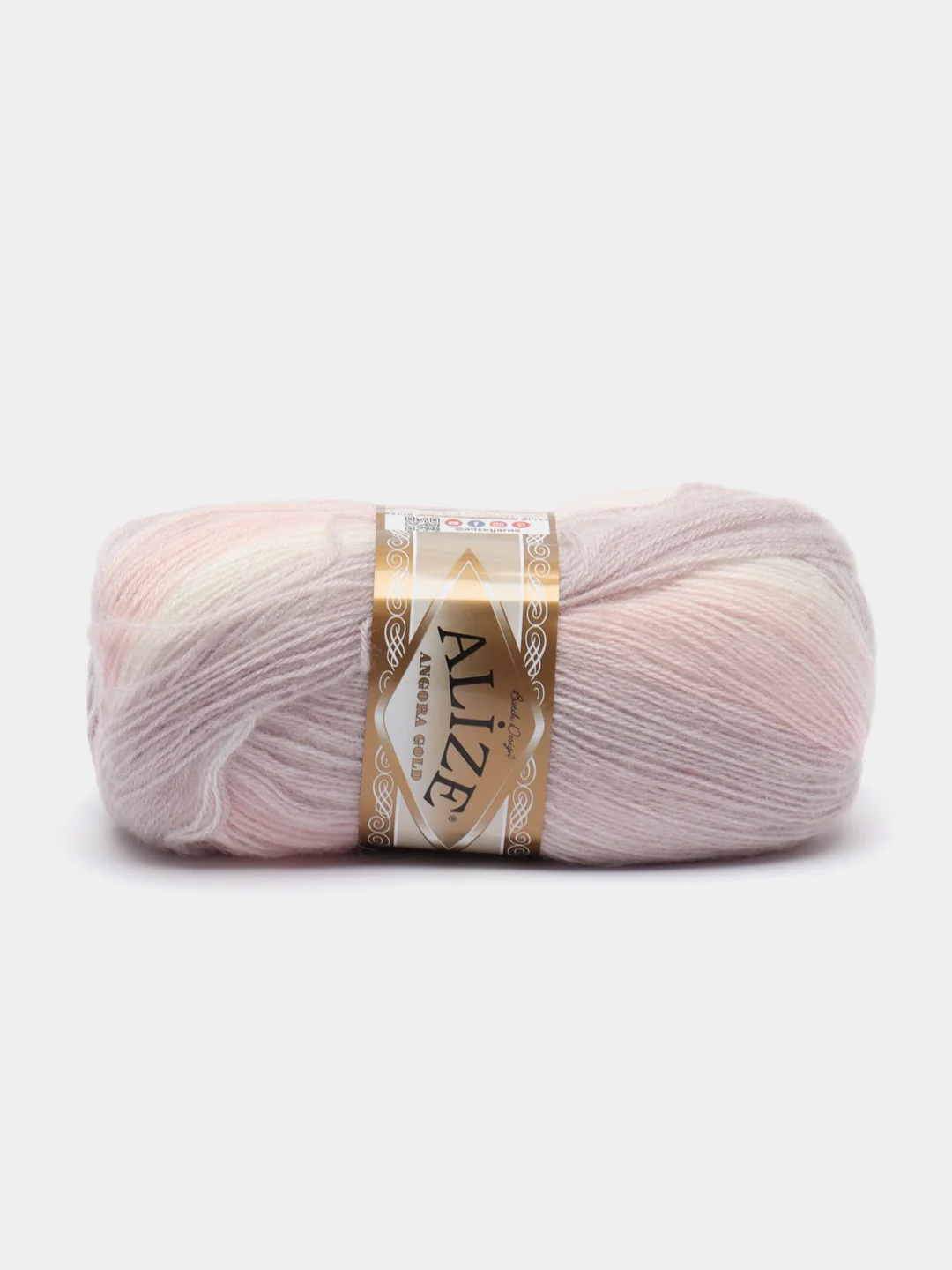 Бежевый пряжа Ангора Голд Батик Angora Gold Batik Alize 20% Шерсть 80% Акрил 100г 550м