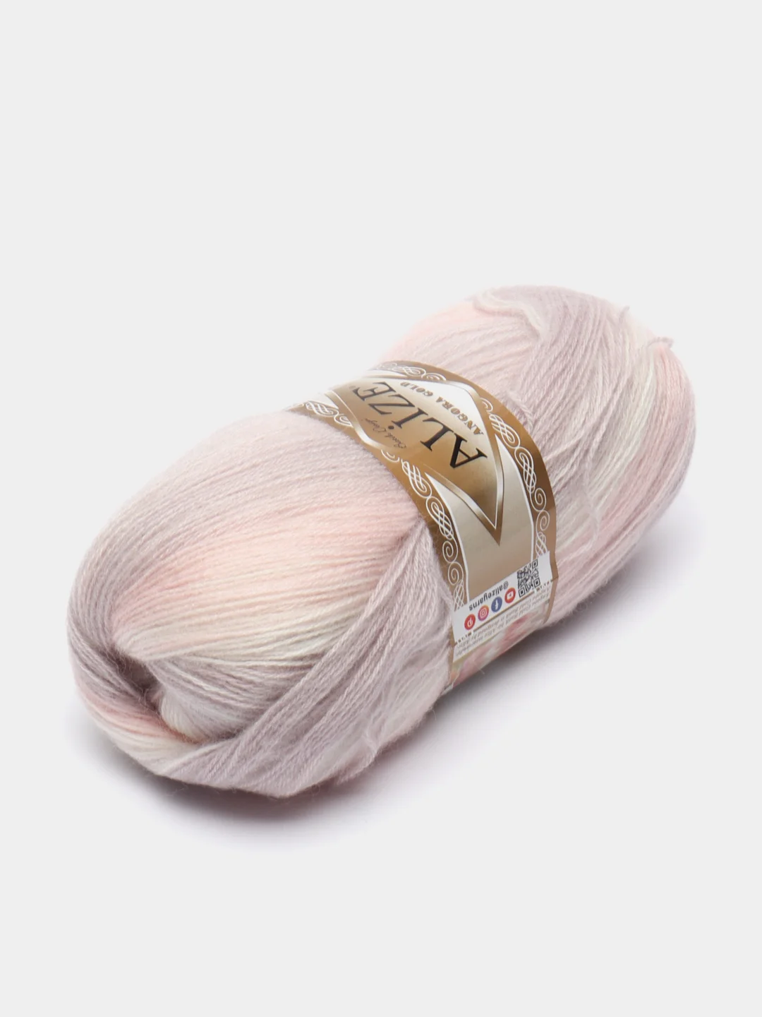 Бежевый пряжа Ангора Голд Батик Angora Gold Batik Alize 20% Шерсть 80% Акрил 100г 550м