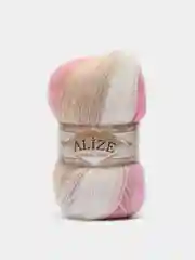 Кораллово-розовый пряжа Ангора Голд Батик Angora Gold Batik Alize 20% Шерсть 80% Акрил 100г 550м