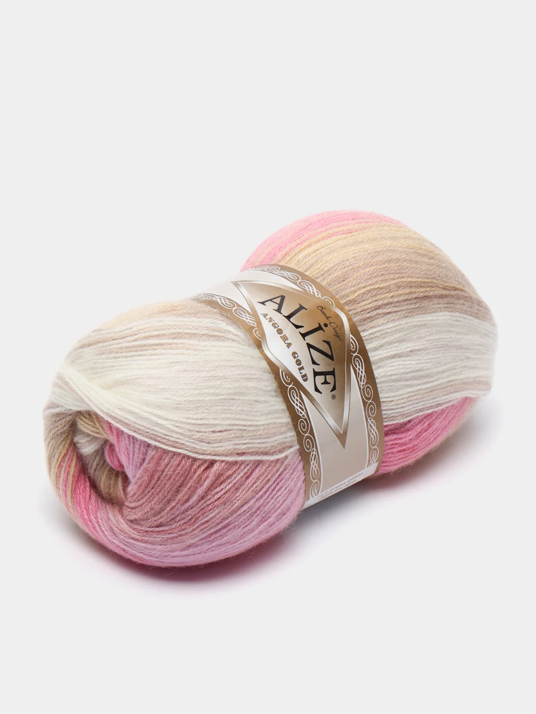 Кораллово-розовый пряжа Ангора Голд Батик Angora Gold Batik Alize 20% Шерсть 80% Акрил 100г 550м