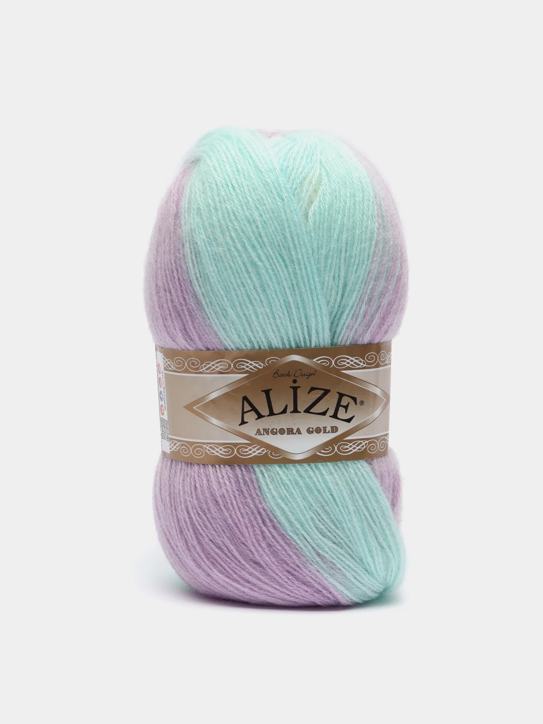 Бирюзовый пряжа Ангора Голд Батик Angora Gold Batik Alize 20% Шерсть 80% Акрил 100г 550м