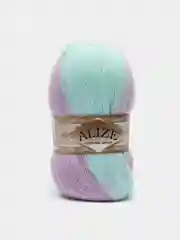 Бирюзовый пряжа Ангора Голд Батик Angora Gold Batik Alize 20% Шерсть 80% Акрил 100г 550м