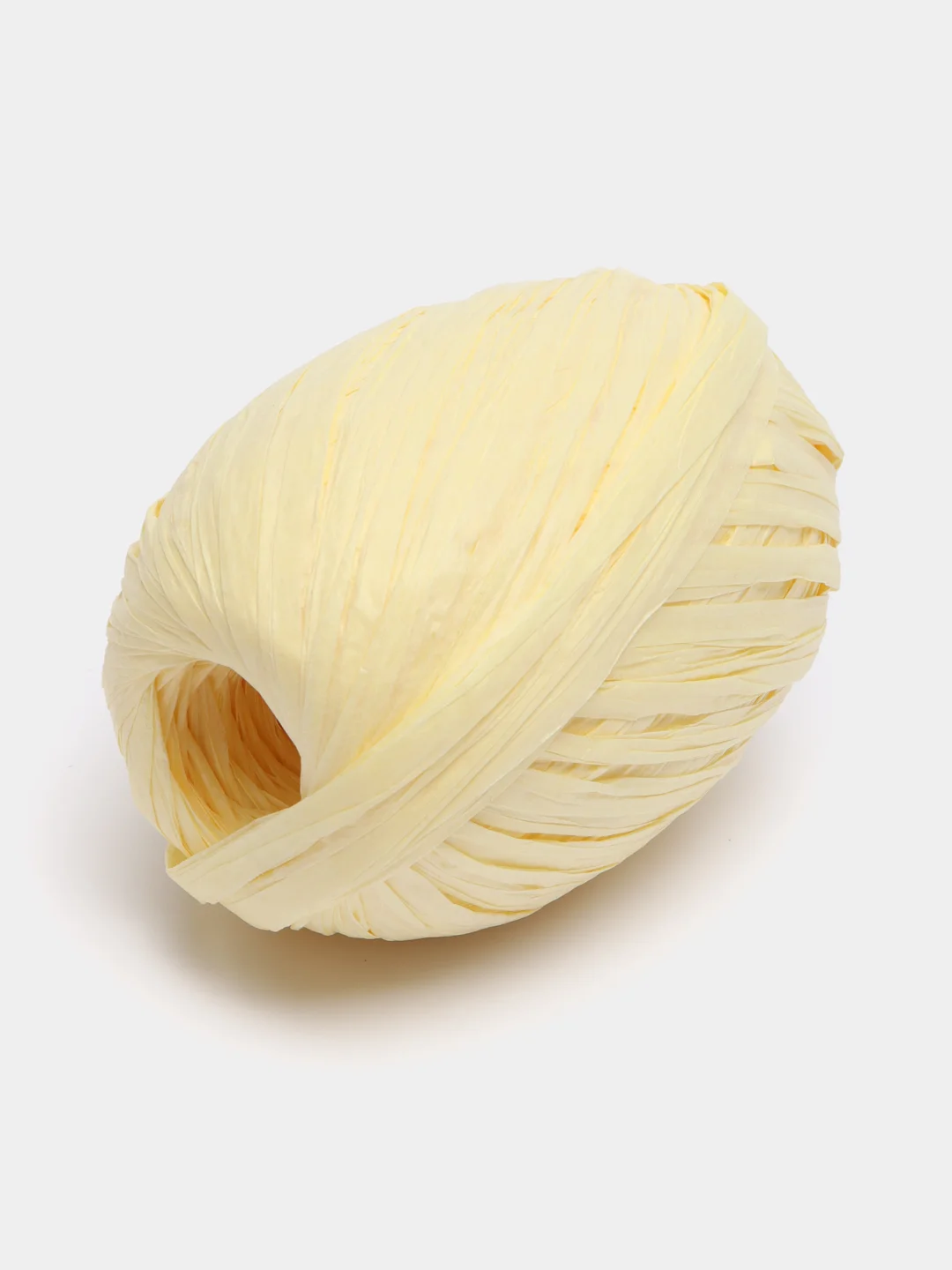 Светло-жёлтый пряжа Рафия 40г 50 м Raffia Переработанные листья пальмы "Рафия"-100%
