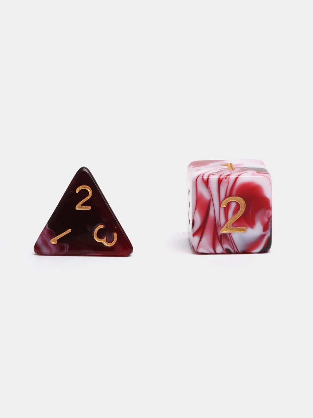 Красный кубики-дайсы игральные для Dungeons and Dragons (ДнД), набор из 7 штук