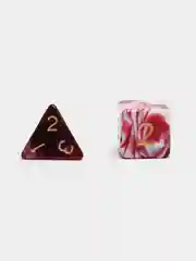 Красный кубики-дайсы игральные для Dungeons and Dragons (ДнД), набор из 7 штук