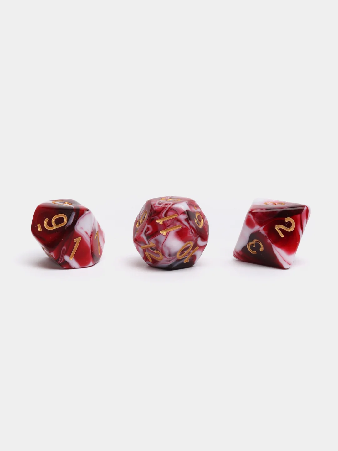 Красный кубики-дайсы игральные для Dungeons and Dragons (ДнД), набор из 7 штук