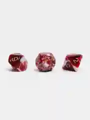 Красный кубики-дайсы игральные для Dungeons and Dragons (ДнД), набор из 7 штук