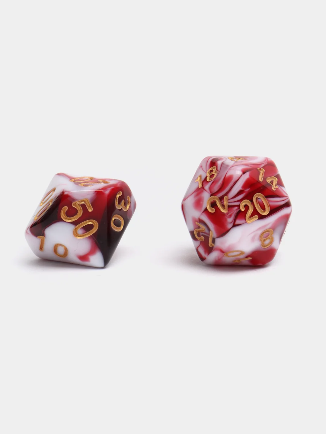 Красный кубики-дайсы игральные для Dungeons and Dragons (ДнД), набор из 7 штук