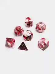 Красный кубики-дайсы игральные для Dungeons and Dragons (ДнД), набор из 7 штук