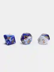 Синий кубики-дайсы игральные для Dungeons and Dragons (ДнД), набор из 7 штук
