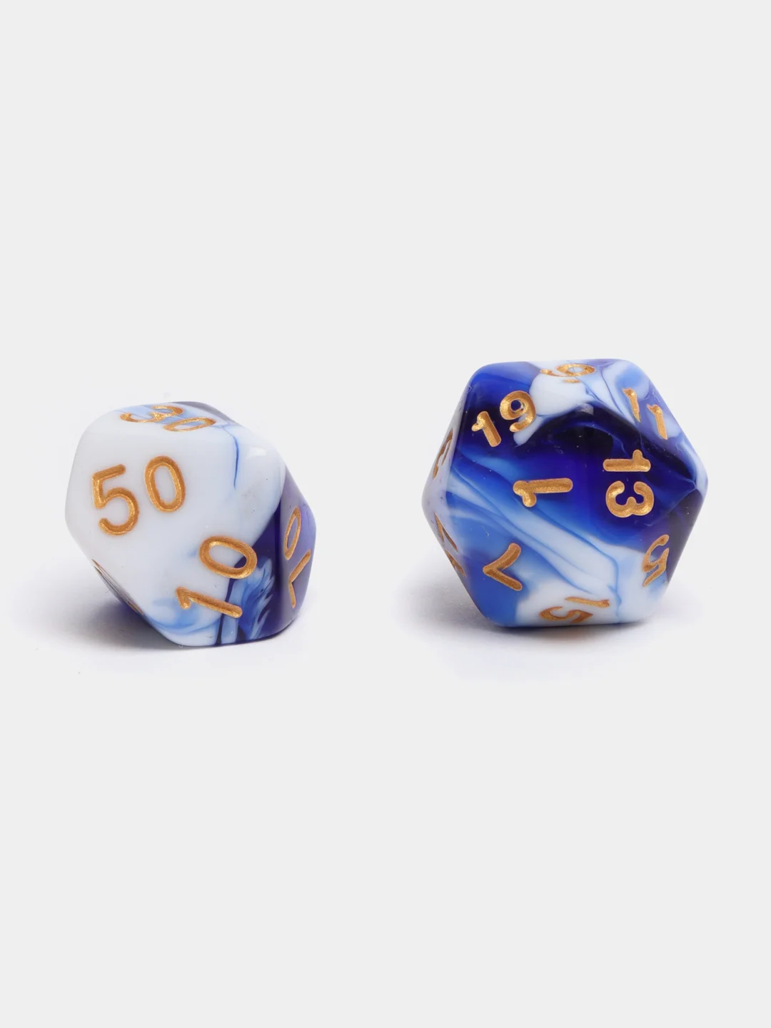 Синий кубики-дайсы игральные для Dungeons and Dragons (ДнД), набор из 7 штук