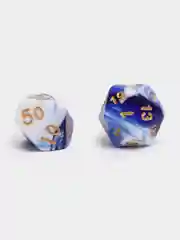 Синий кубики-дайсы игральные для Dungeons and Dragons (ДнД), набор из 7 штук