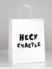 Пакет подарочный, с приколами, крафт, 24 х 14 х 30 см