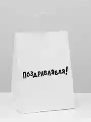 Пакет подарочный, с приколами, крафт, 24 х 14 х 30 см
