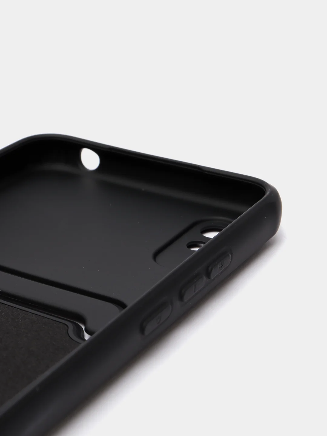 Черный чехол Xiaomi Redmi 9A, Сяоми Редми 9А, силиконовый, с карманом для карты