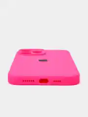 Тёмно-розовый чехол силиконовый для iPhone 13, 13 Pro, 13 Pro Max, с закрытым низом