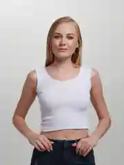 Белый топ женский короткий