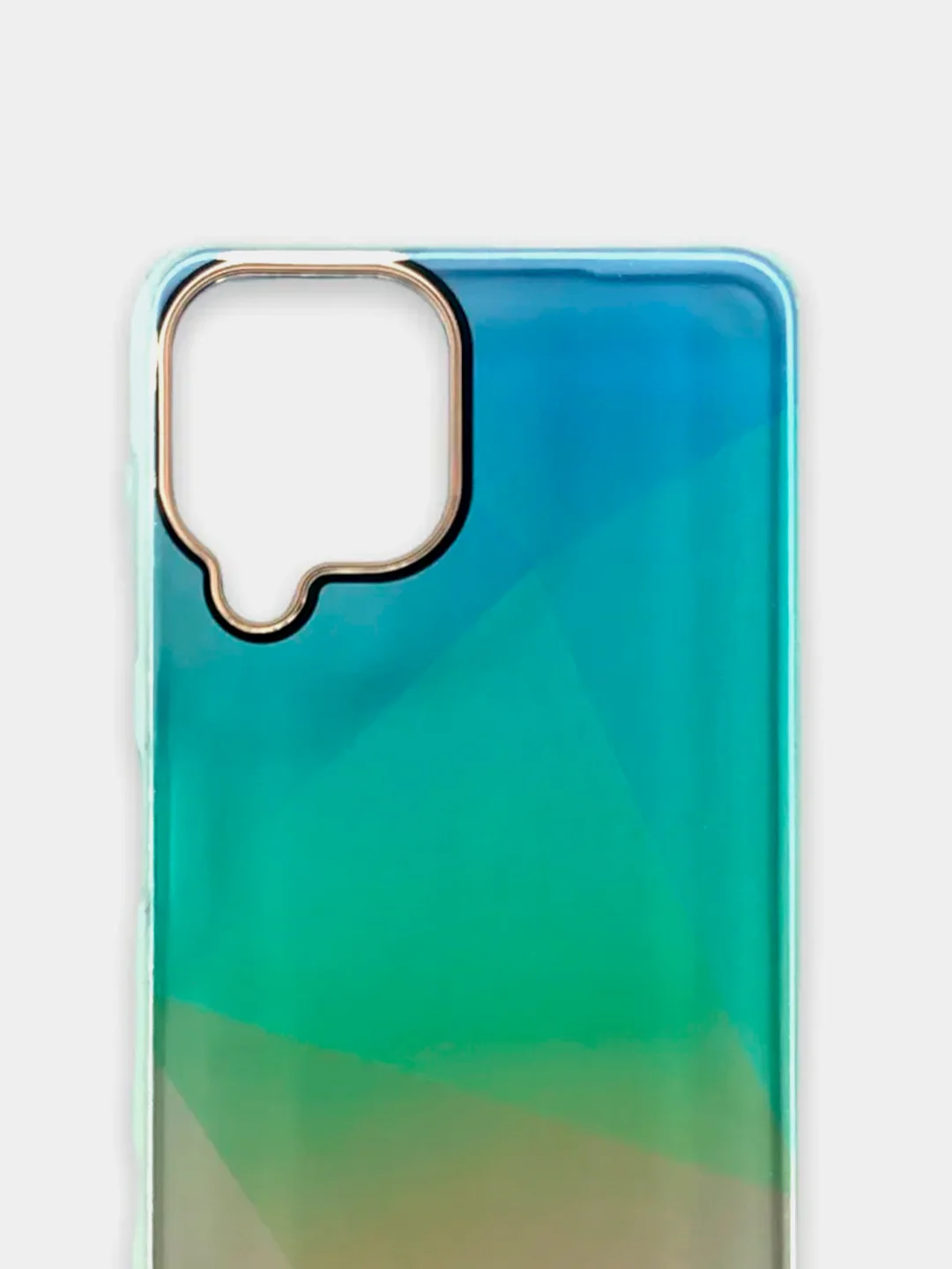 Бирюзовый чехол прозрачный с рисунком Samsung Galaxy A22 4G, M22, M32, Самсунг Галакси А22, М22, М32