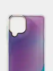 Аметистовый чехол прозрачный с рисунком Samsung Galaxy A22 4G, M22, M32, Самсунг Галакси А22, М22, М32