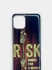 Коричневый чехол Samsung Galaxy A03, Самсунг Галакси А03 силиконовый с рисунком