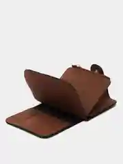 Хаки женский кошелек Mini из замшевой экокожи