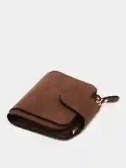 Хаки женский кошелек Mini из замшевой экокожи