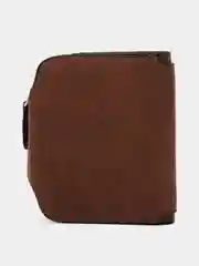 Хаки женский кошелек Mini из замшевой экокожи