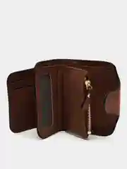 Хаки женский кошелек Mini из замшевой экокожи