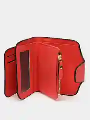 Кораллово-розовый женский кошелек Mini из замшевой экокожи