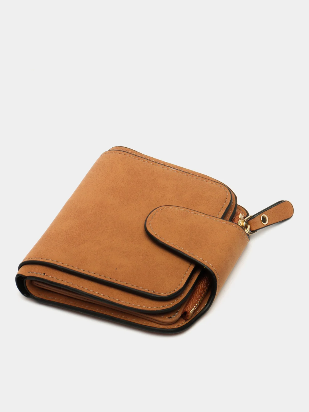 Бронзовый женский кошелек Mini из замшевой экокожи