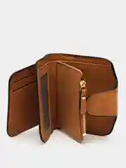Бронзовый женский кошелек Mini из замшевой экокожи