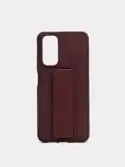 Бордовый чехол Xiaomi Redmi Note 11 4G, 11S, Редми Нот 11 4G, 11C силиконовый под кожу с подставкой
