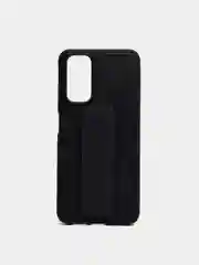 Черный чехол Xiaomi Redmi Note 11 4G, 11S, Редми Нот 11 4G, 11C силиконовый под кожу с подставкой