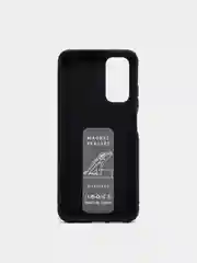 Черный чехол Xiaomi Redmi Note 11 4G, 11S, Редми Нот 11 4G, 11C силиконовый под кожу с подставкой