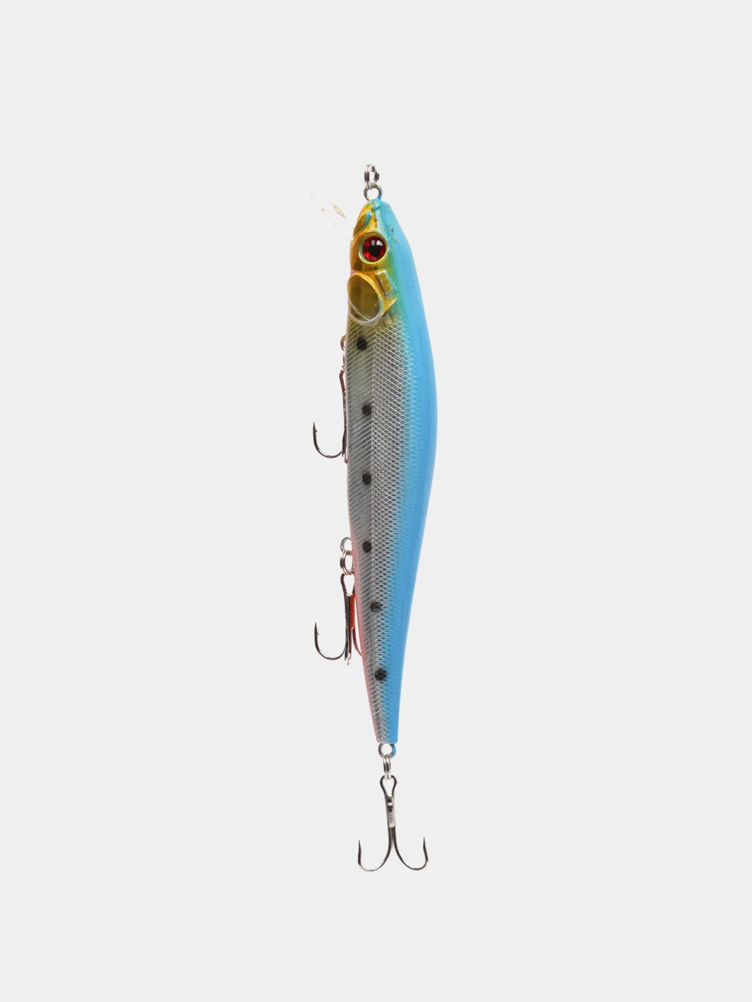Синий воблер минноу "Хищник" / 5 цветов / 14 cm / 23 g / Разловлен