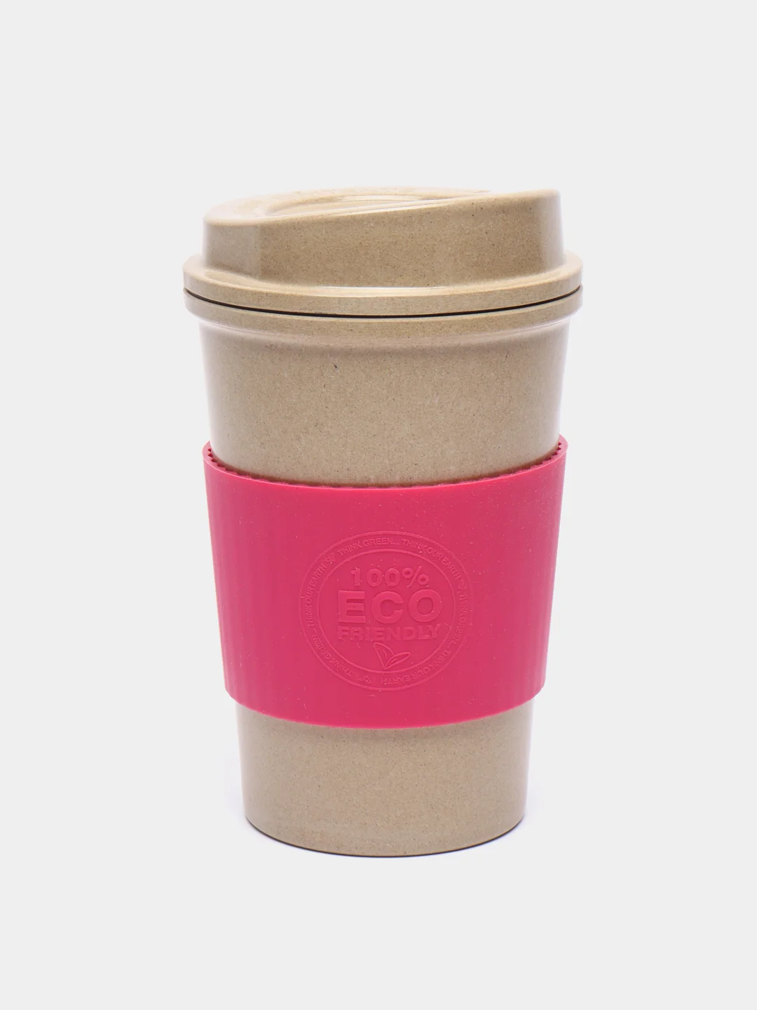 Розовый стакан дорожный Husks Ware, для чая и кофе, 500 мл