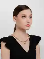 Горчичный ожереье на шею/ЦепочкаЧокер на шею/Цепочка ожерелье с подвеской/Ожерелье с подвеской