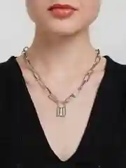 Серый ожереье на шею/ЦепочкаЧокер на шею/Цепочка ожерелье с подвеской/Ожерелье с подвеской