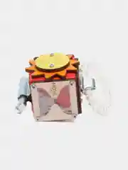 Красный бизикубик Мини NOVA Toys/ Развивающие игрушки/ Деревянные для малышей / Дорожный Бизиборд