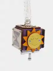 Фиолетовый бизикубик Мини NOVA Toys/ Развивающие игрушки/ Деревянные для малышей / Дорожный Бизиборд